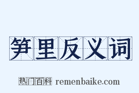 笋里反义词是什么意思的图片